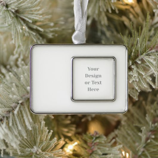 Customizable Your Design or Text Here Personalized シルバープレートフレームオーナメント (ツリー)