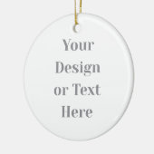 Customizable Your Design or Text Here Personalized セラミックオーナメント (左)