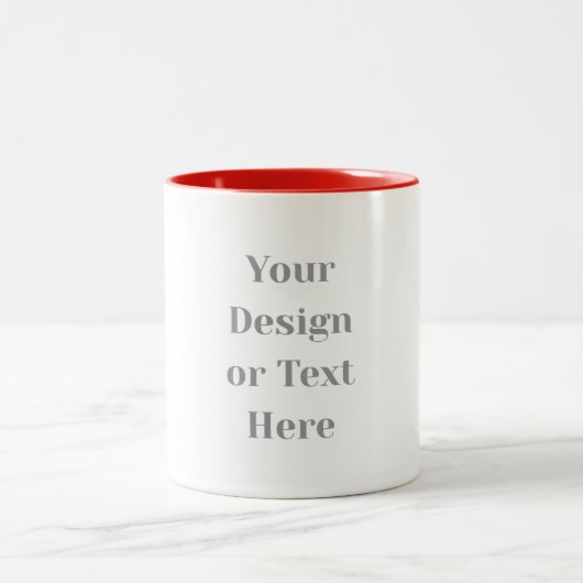 Customizable Your Design or Text Here Personalized ツートーンマグカップ (中央)