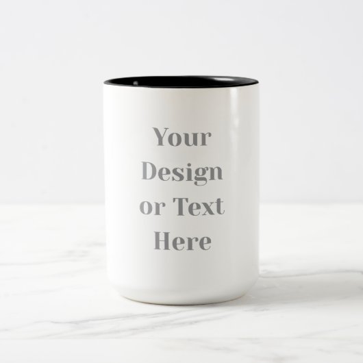 Customizable Your Design or Text Here Personalized ツートーンマグカップ (中央)