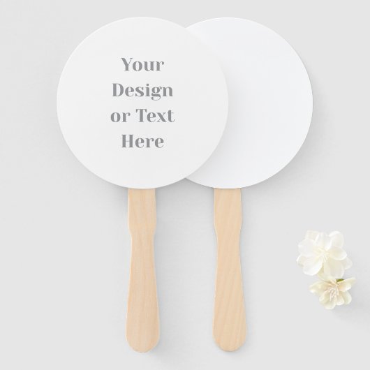 Customizable Your Design or Text Here Personalized ハンドファン (正面&裏面)