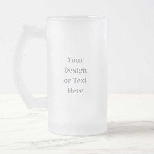 Customizable Your Design or Text Here Personalized フロストグラスビールジョッキ (左)