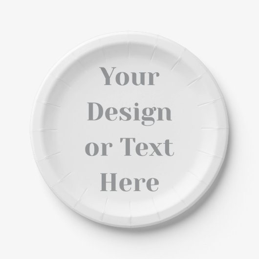 Customizable Your Design or Text Here Personalized ペーパープレート (正面)
