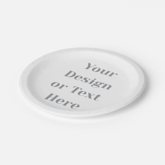 Customizable Your Design or Text Here Personalized ペーパープレート (アングル)