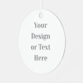 Customizable Your Design or Text Here Personalized メタルオーナメント (正面左)