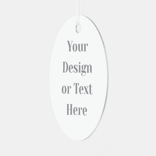 Customizable Your Design or Text Here Personalized メタルオーナメント (正面左)
