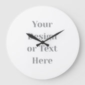 Customizable Your Design or Text Here Personalized ラージ壁時計 (正面)