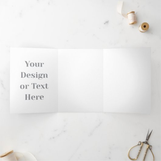 Customizable Your Design or Text Here Personalized 三つ折りカード (内部)