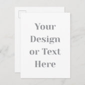 Customizable Your Design or Text Here Personalized 案内ポストカード (正面/裏面)