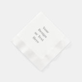 Customizable Your Design or Text Here Personalized 縁ありカクテルナプキン (角)