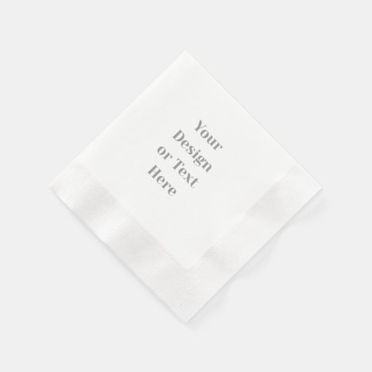 Customizable Your Design or Text Here Personalized 縁ありカクテルナプキン (角)