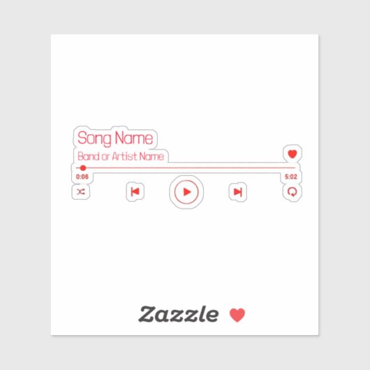 Customizable Your Favorite Music シール (シート)