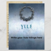 Customizable Yule Book of Shadows Page (正面/裏面)