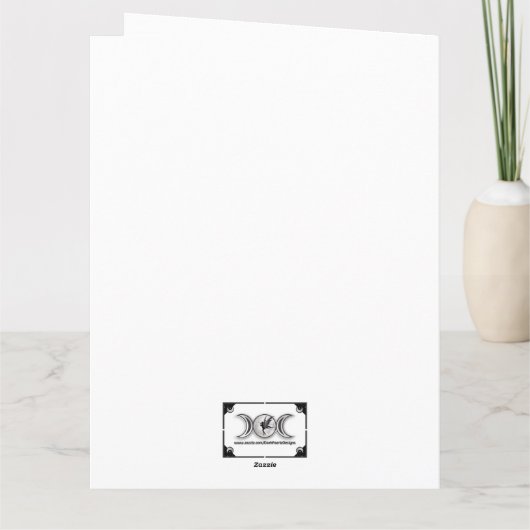 Customizable Yule Winter Solstice Greeting Card サンキューカード (裏面)