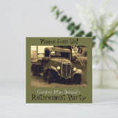 CustomizableAntique Truck Retiverパーティー招待状 招待状 (スタンド正面)