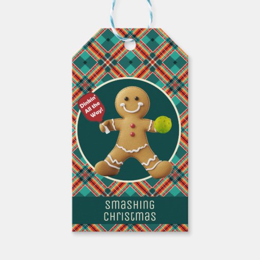 CustomizablePickleball Gingerbread応援 ギフトタグ (正面)