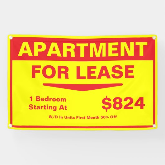 Customize 1 2 3 Bedroom Apartments For Lease 横断幕 (横)