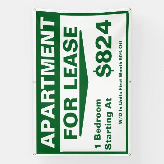 Customize 1 2 3 Bedroom Apartments For Lease 横断幕 (縦)