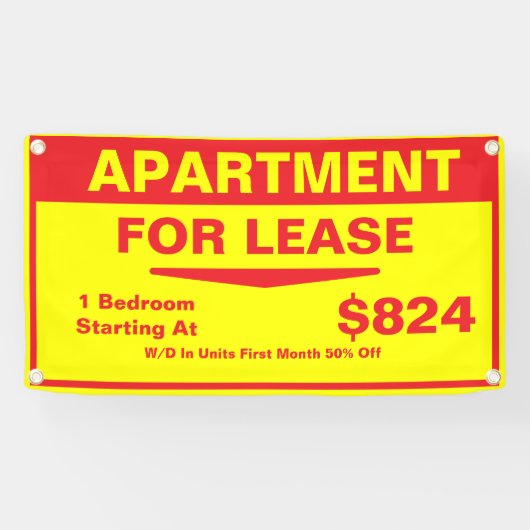 Customize 1 2 3 Bedroom Apartments For Lease 横断幕 (横)