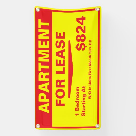 Customize 1 2 3 Bedroom Apartments For Lease  横断幕 (縦)