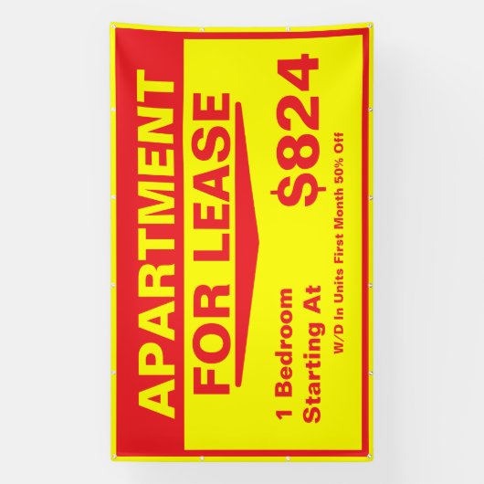 Customize 1 2 3 Bedroom Apartments For Lease Large 横断幕 (縦)