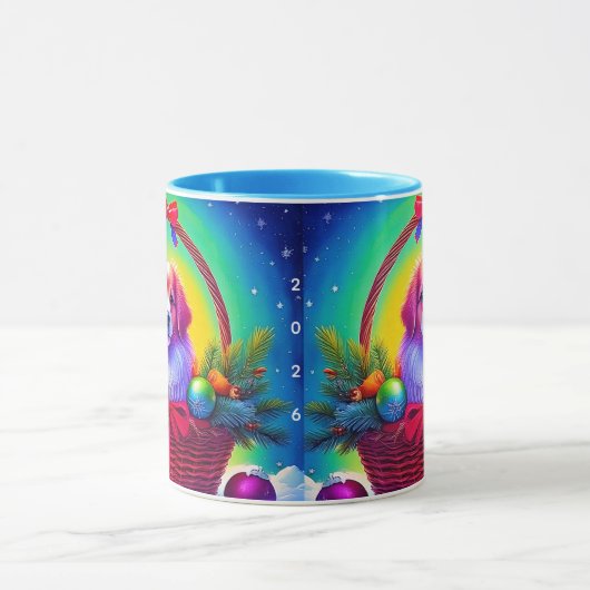 Customize 2026 Cutest Loyal Christmas Dog  マグカップ (中央)