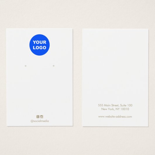 Customize  Add Your Logo Earring Display Card (正面&裏面)