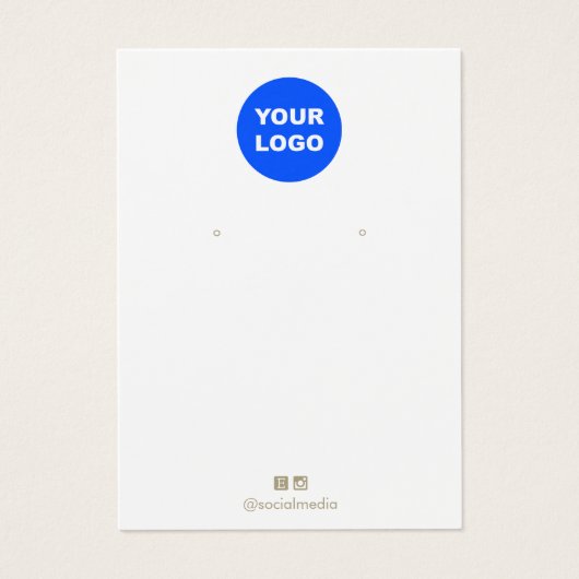 Customize  Add Your Logo Earring Display Card (正面)