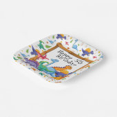 Customize Age Dinosaur Birthday  ペーパープレート (傾斜あり)