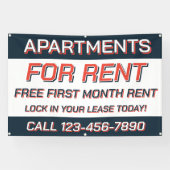 Customize Apartments For Rent or Lease  横断幕 (横)