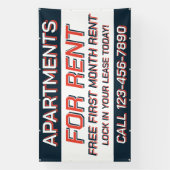 Customize Apartments For Rent or Lease  横断幕 (縦)