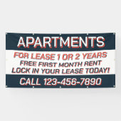 Customize Apartments For Rent or Lease  横断幕 (横)