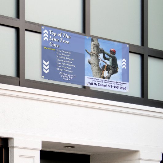 Customize Arborist Tree Service Business Promo 横断幕 (ビルの外側)