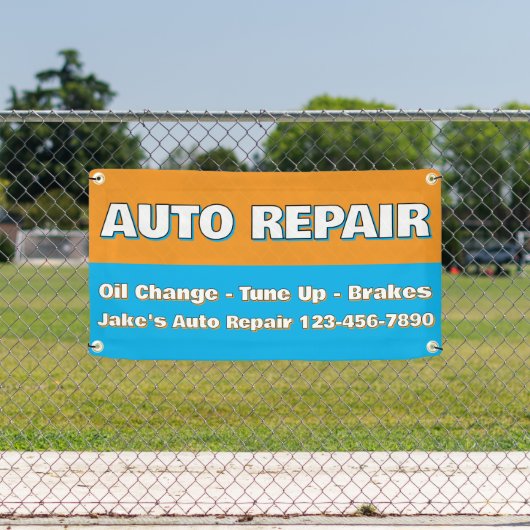 Customize Auto Repair Service Brakes Oil Change 横断幕 (インサイチュ)
