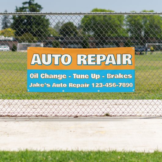 Customize Auto Repair Service Brakes Oil Change 横断幕 (インサイチュ)