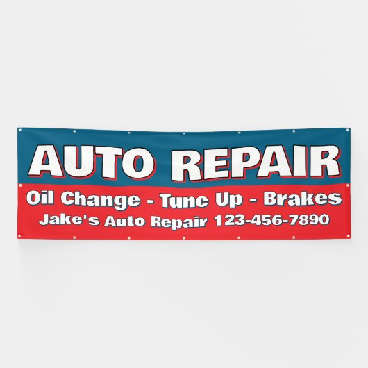Customize Auto Repair Service Brakes Oil Change 横断幕 (横)