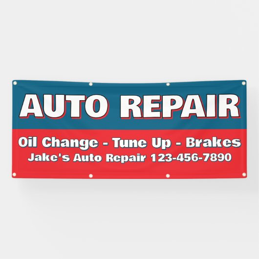 Customize Auto Repair Service Brakes Oil Change 横断幕 (横)