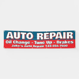 Customize Auto Repair Service Brakes Oil Change 横断幕