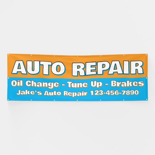 Customize Auto Repair Service Brakes Oil Change 横断幕 (横)