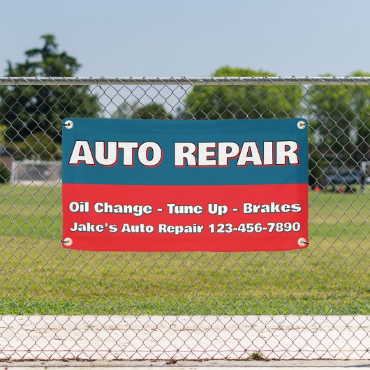 Customize Auto Repair Service Brakes Oil Change 横断幕 (インサイチュ)