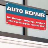 Customize Auto Repair Service Brakes Oil Change 横断幕 (ビルの外側)