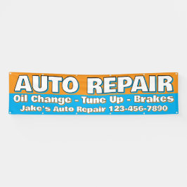 Customize Auto Repair Service Brakes Oil Change 横断幕