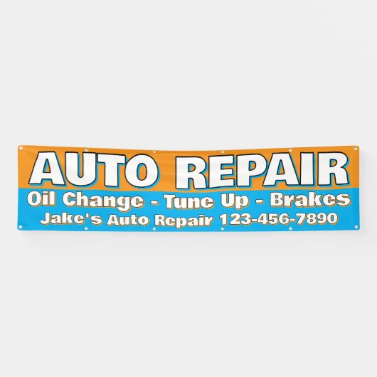 Customize Auto Repair Service Brakes Oil Change 横断幕 (横)