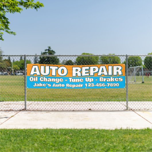 Customize Auto Repair Service Brakes Oil Change 横断幕 (インサイチュ)