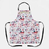 Customize Bakery Shop Kitchen Utensils Pattern  エプロン (正面)
