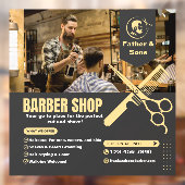 Customize Barber Shop Photo Services List Promo ウィンドウサイン (シート2)