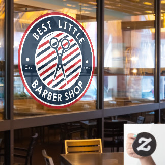 Customize Barber Shop Scissors Pole Colors Busines ウィンドウサイン