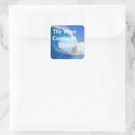 Customize Blue Wave Election 2026 スクエアシール (バッグ)