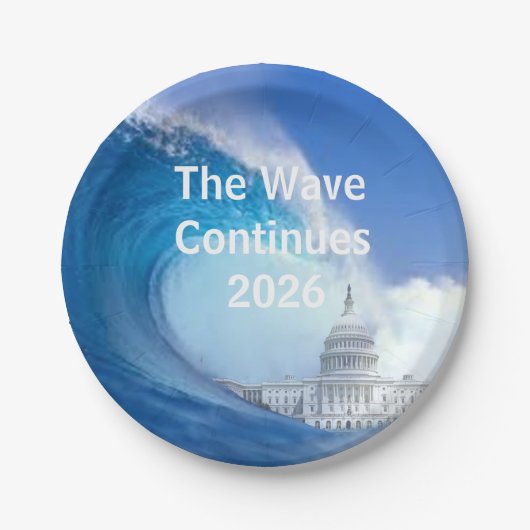 Customize Blue Wave Election 2026 ペーパープレート (正面)