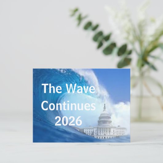 Customize Blue Wave Election 2026 ポストカード (スタンド正面)
